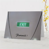 緑の出口の送別会 カード (黄色い花)