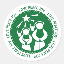 緑の出生シーン愛、平和、喜びクリスマス