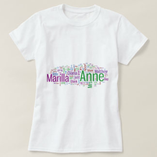 緑の切り妻の単語の雲のアン Tシャツ