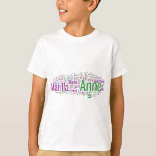 緑の切り妻の単語の雲のアン Tシャツ
