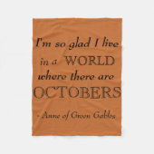 緑の切り妻の秋のフリースブランケットのアン フリースブランケット (正面)