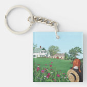 、緑の切り妻愛と見ます、PEIのアン キーホルダー (正面)