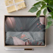 緑の切り離しがある美しいピンクのユリ 薄葉紙 (ギフト)