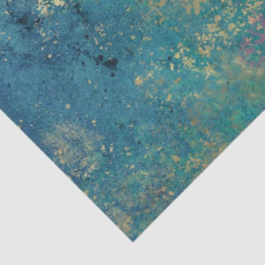 緑の切り離し上のピンクと黄色の（ばちゃばちゃ）跳ねる 薄葉紙 (詳細)