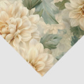 緑の切り離し付きダリア花柄 薄葉紙 (詳細)