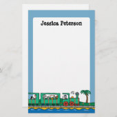 緑の列車のMaisyおよび友人の乗車 便箋 (正面/裏面)