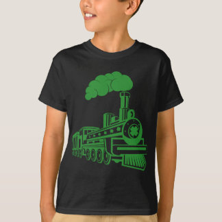 緑の列車 アイルランド セントパトリックの日 祝日 少年 Tシャツ
