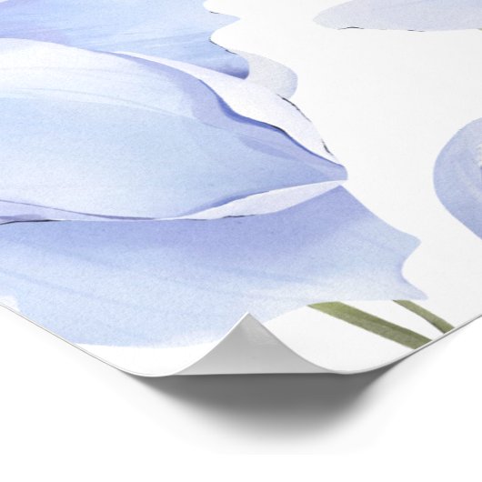 緑の前に何か青いフローラブライダル ポスター (角)