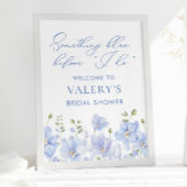 緑の前に何か青いフローラブライダル ポスター