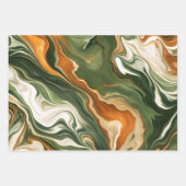 緑の加工 ラッピングペーパーシート (正面3)