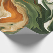 緑の加工 ラッピングペーパー (角)