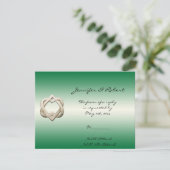 緑の勾配の応答カードのケルト族のハート 出欠カード (スタンド正面)