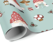 緑の北欧クリスマスグノーミー ラッピングペーパー (ロールコーナー)