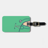 緑の医学はごしごし洗います ラゲッジタグ (正面横)