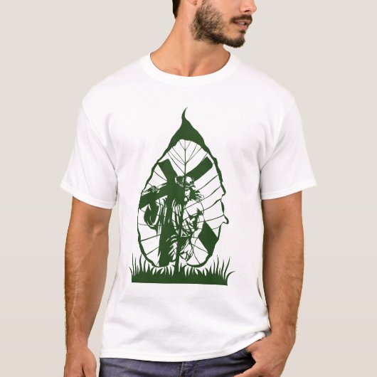 緑の十字架 - 自然が捧げるイエスへの賛歌 Tシャツ (正面)