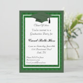 緑の卒業のパーティの招待状 招待状 (スタンド正面)