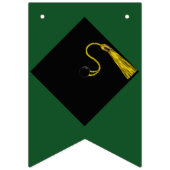 緑の卒業パーティー バンティングフラッグ (第1の旗)