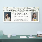 緑の卒業写真おめでとうバナー 横断幕 (トレードショー)