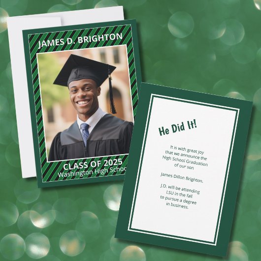 緑の卒業写真のお知らせ 案内状