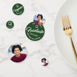 緑の卒業式3フォトスクリプはっきりしたトキャップミニマル コンフェッティ