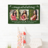 緑の卒業式3写真モダン書道ハート 横断幕 (インサイチュ)