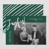 緑の単なる楽しい写真 シーズンカード (正面/裏面)