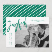 緑の単なる楽しい写真 シーズンカード (正面/裏面)