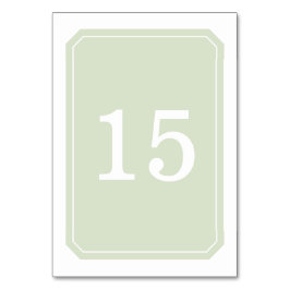 緑の単エレガント表札 テーブルナンバー