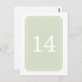 緑の単エレガント表番号葉書 ポストカード (正面/裏面)