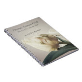 緑の印のある白いチューリップ ノートブック (右側)