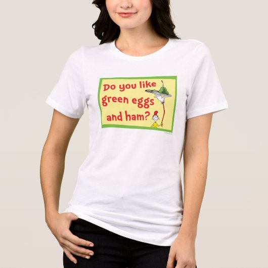 緑の卵とハムは好きですか? トライブレンドTシャツ (正面)