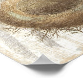 緑の卵を持つ鳥の巣 ポスター (角)