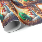 緑の卵を持つ鶏 ラッピングペーパー (ロールコーナー)