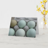 緑の卵 カード (黄色い花)