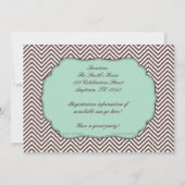 緑の口ひげ&タイズベビーシャワー招待状 招待状 (裏面)