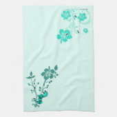 緑の台所タオルを離れた虫 キッチンタオル (縦)