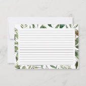 緑の台所用具水彩レシピカード (裏面)