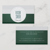 緑の名刺が付いた汎用バッジ 名刺 (正面/裏面)