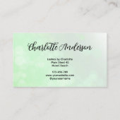 緑の名刺によるまつ 名刺 (裏面)