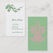 緑の名刺のプロフィールカード 名刺 (正面/裏面)