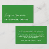 緑の名刺 名刺 (正面/裏面)