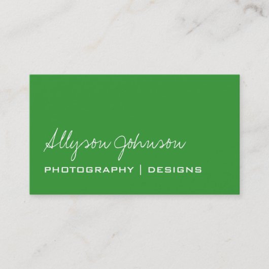 緑の名刺 名刺 (正面)