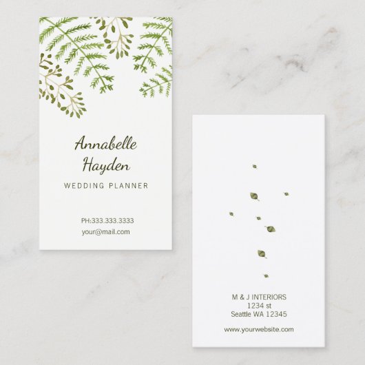 緑の名刺 名刺 (正面/裏面)