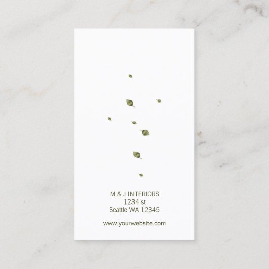 緑の名刺 名刺 (裏面)