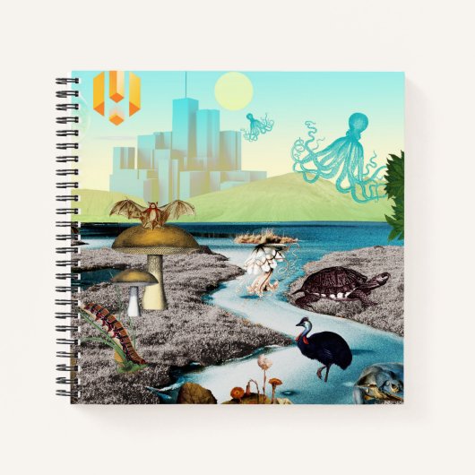 緑の呼吸する惑星 ノートブック (正面)