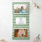 緑の喜びと果実クリスマスの休日の写真 三つ折りクリスマスカード (内部)