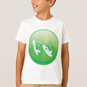 緑の喜劇と悲劇のドラママスク Tシャツ (正面)