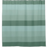 緑の四色のストライプ シャワーカーテン (正面)