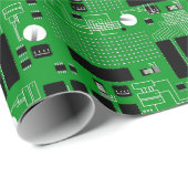 緑の回路基板 ラッピングペーパー (ロールコーナー)