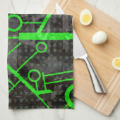 緑の回路 キッチンタオル (四つ折り)